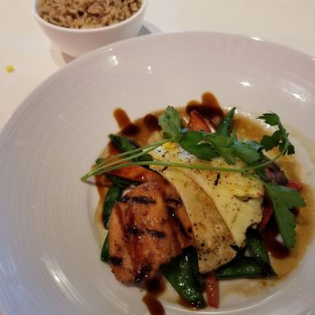 Chef Chai - salmon with coconut milk brown rice - Asian Fusion Near Me - Honolulu, Hawaii