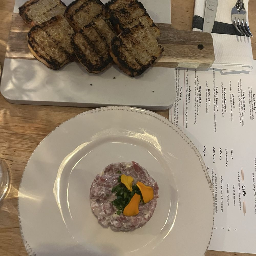 Ever Andalo - Steak tartare with grilled focaccia - Italian Near Me - Charlotte, North Carolina Ever Andalo - Steak tartare with grilled focaccia - Italian Near Me - Charlotte, North Carolina