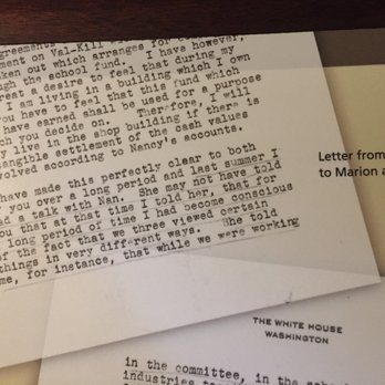 Eleanor Roosevelt Center At Val Kill - On White House stationery, Eleanor defends herself and her viewpoints to her one-time best friends. Girl drama... - Landmarks & Historical Buildings Near Me - Hyde Park, New York Eleanor Roosevelt Center At Val Kill - On White House stationery, Eleanor defends herself and her viewpoints to her one-time best friends. Girl drama... - Landmarks & Historical Buildings Near Me - Hyde Park, New York