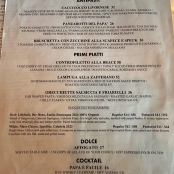 Facci Ristorante - Menu - Italian Near Me - Laurel, Maryland Facci Ristorante - Menu - Italian Near Me - Laurel, Maryland