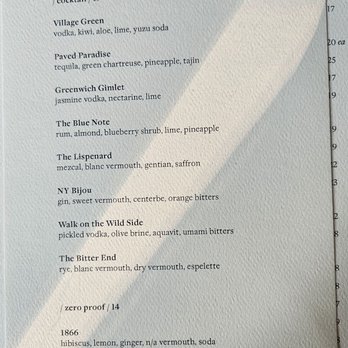 The Noortwyck - Drink menu - New American Near Me - New York, New York The Noortwyck - Drink menu - New American Near Me - New York, New York