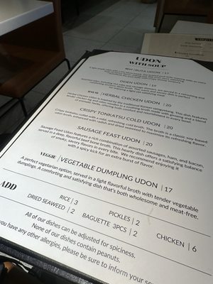 Menu photo 1 Mikaku Udon Bar Toronto, ON Menu photo 1 Mikaku Udon Bar Toronto, ON