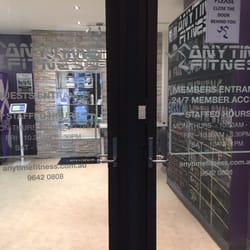 Anytime Fitness - Front door looking in