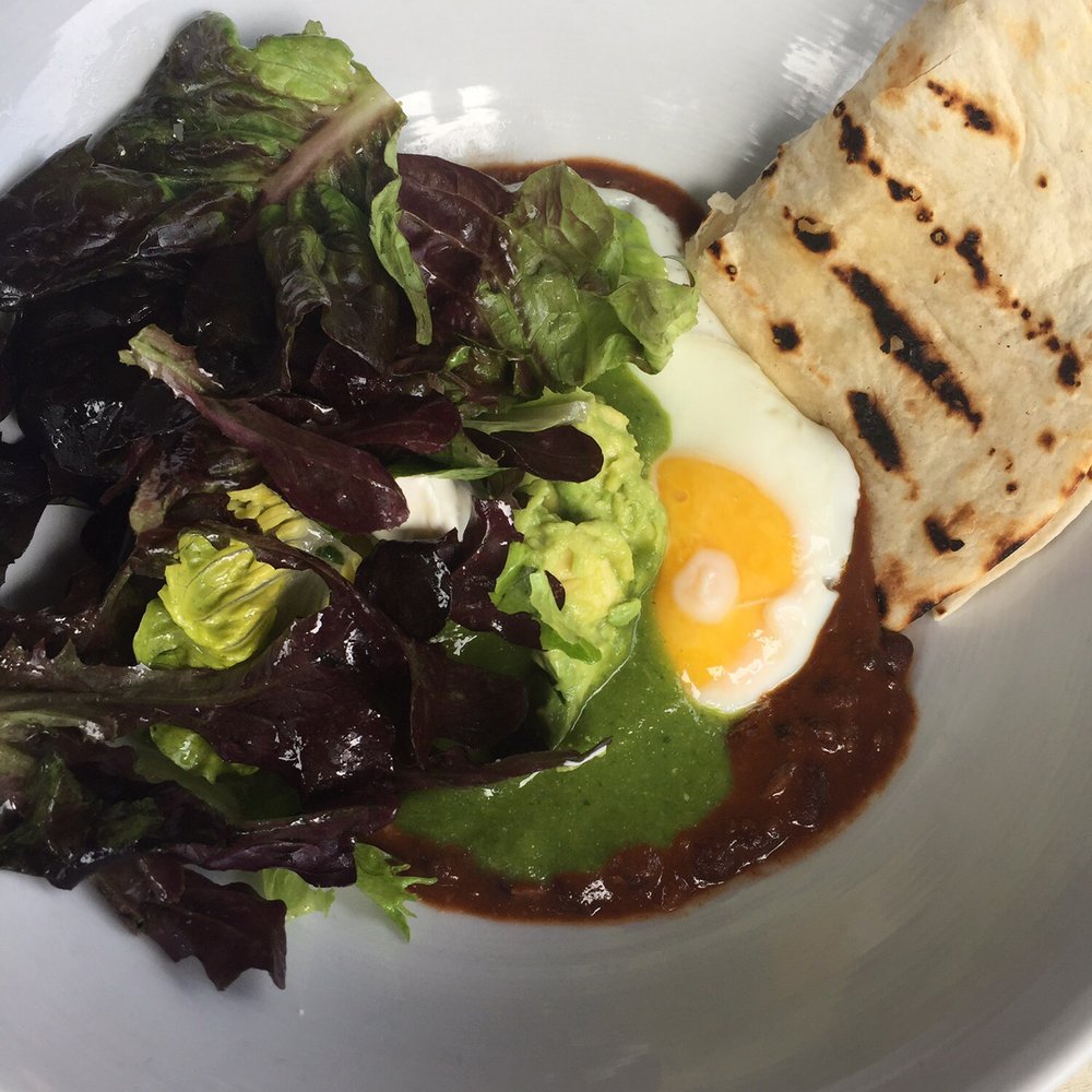 Meadowsweet - Huevos rancheros, with guacamole and side salad - highly recommend - New American Near Me - Brooklyn, New York Meadowsweet - Huevos rancheros, with guacamole and side salad - highly recommend - New American Near Me - Brooklyn, New York