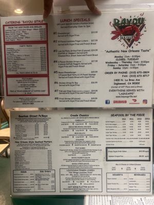 Menu photo 1 Bayou Grille Inglewood, CA Menu photo 1 Bayou Grille Inglewood, CA