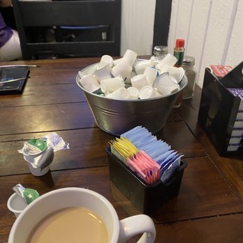 Rodeo Cafe - Love the huge creamer container - Breakfast & Brunch Near Me - Riverside, California Rodeo Cafe - Love the huge creamer container - Breakfast & Brunch Near Me - Riverside, California
