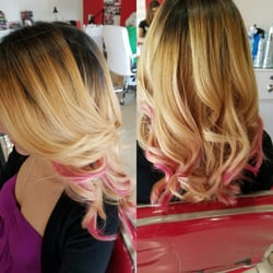 Lotus Flower Salon & Spa - A little pink and some waves done by Sarah