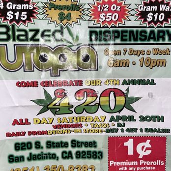 Blazed Utopia - False Advertisement OR BAIT & SWITCH - Cannabis Dispensaries Near Me - San Jacinto, California