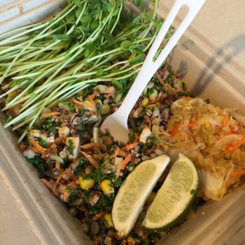 Naked Lunch - Lin bowl w pilaf, added kale w lime jalapeño dressing - Vegan Near Me - Rockville, Maryland Naked Lunch - Lin bowl w pilaf, added kale w lime jalapeño dressing - Vegan Near Me - Rockville, Maryland