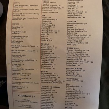 The Lark - Beer and spirits menu - New American Near Me - Santa Barbara, California