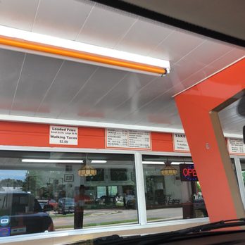 B-K Root Beer Drive In - a view from inside a car - Burgers Near Me - Piqua, Ohio