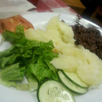 Sol Cubano - Moros y cristianos a/k/a congri (mixed black beans and rice), yuca con mojo (yucca with citrus garlic oil) and salad. - Cuban Near Me - North Highlands, California Sol Cubano - Moros y cristianos a/k/a congri (mixed black beans and rice), yuca con mojo (yucca with citrus garlic oil) and salad. - Cuban Near Me - North Highlands, California