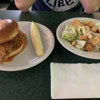 Metro Diner - Spicy Honey Chicken Sandwich with Cesar Caesar Salad - Diners Near Me - Newark, Delaware
