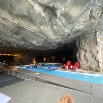 The Cave Bar & Grill - The Cave pool with corn hike behind it. - Sports Bars Near Me - Camdenton, Missouri