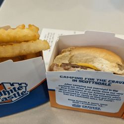 White Castle - French fries and cheese sliders