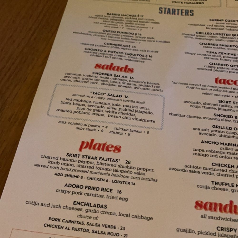 Barrio - Dirty menu - Mexican Near Me - Chicago, Illinois Barrio - Dirty menu - Mexican Near Me - Chicago, Illinois