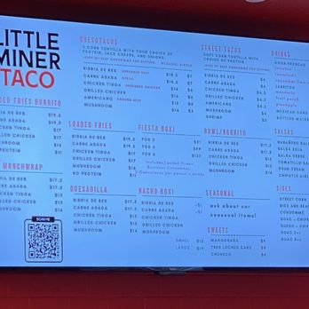 Little Miner Taco - Menu - Tacos Near Me - Rockville, Maryland