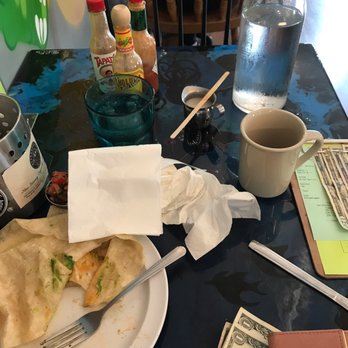 Monkey Business Cafe - My messy table nearly 20 minutes after completing my meal.  I've already paid and am about to leave after posting this review. - Sandwiches Near Me - Fullerton, California
