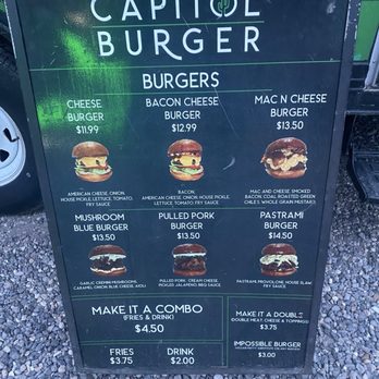 Capitol Burger - Menu - Burgers Near Me - Torrey, Utah