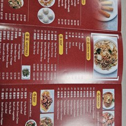 Front of menu Front of menu