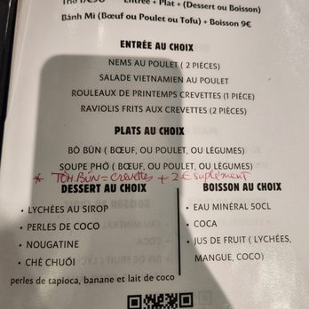 Cantine Viet Nam - Menu 1/7 - Lunch - April 2026 - Vietnamese Near Me - Paris, 75