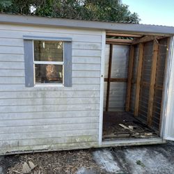 SCY Maintenance and Repairs - Before: outdoor shed.