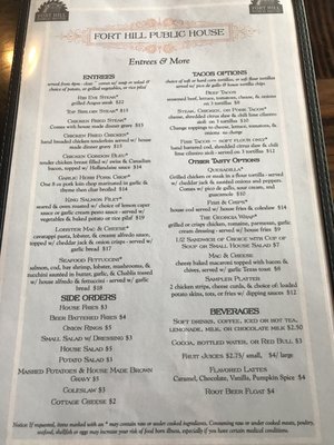 Menu photo 4 Fort Hill Public House Willamina, OR