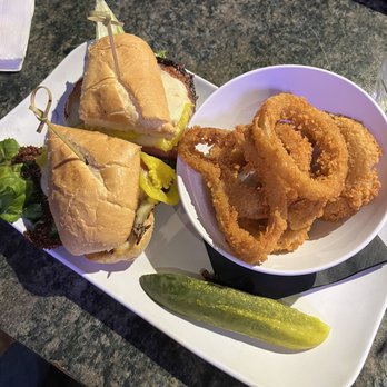 Johnny J's Pub & Grille - Italian sandwich, side of onion rings - Sports Bars Near Me - Akron, Ohio Johnny J's Pub & Grille - Italian sandwich, side of onion rings - Sports Bars Near Me - Akron, Ohio