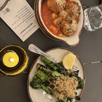 Great Gold - Broccolini and pork meatballs - Italian Near Me - Reno, Nevada Great Gold - Broccolini and pork meatballs - Italian Near Me - Reno, Nevada