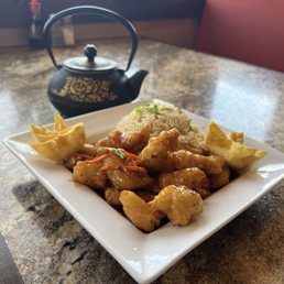 a plate of chinese food a plate of chinese food