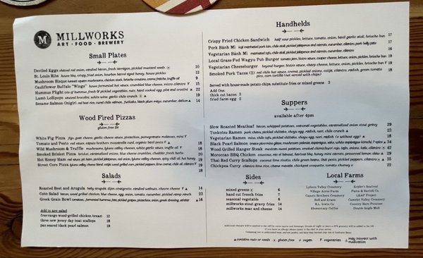 Menu photo 1 The Millworks Harrisburg, PA Menu photo 1 The Millworks Harrisburg, PA