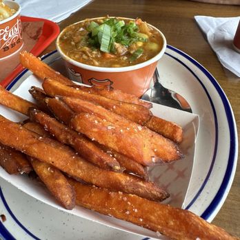 Feast BBQ - Sweet Potato Fries  and Bowl of Burgoo - Barbeque Near Me - Louisville, Kentucky