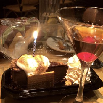 The Cheesecake Factory - S'mores cheesecake and a makers mark manhattan - Desserts Near Me - Hackensack, New Jersey
