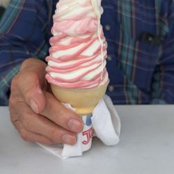 Willshire Drive Inn - Raspberry Flavorburst ice cream cone (medium)