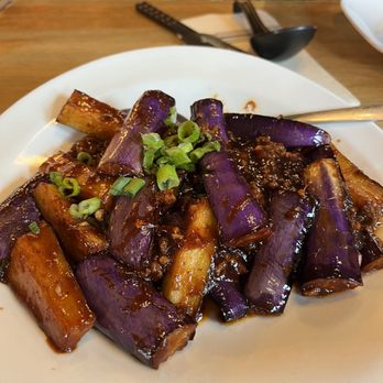 Wanna Bao - V Eggplant in Spicy Garlic Sauce 鱼香茄子 - Szechuan Near Me - Houston, Texas Wanna Bao - V Eggplant in Spicy Garlic Sauce 鱼香茄子 - Szechuan Near Me - Houston, Texas