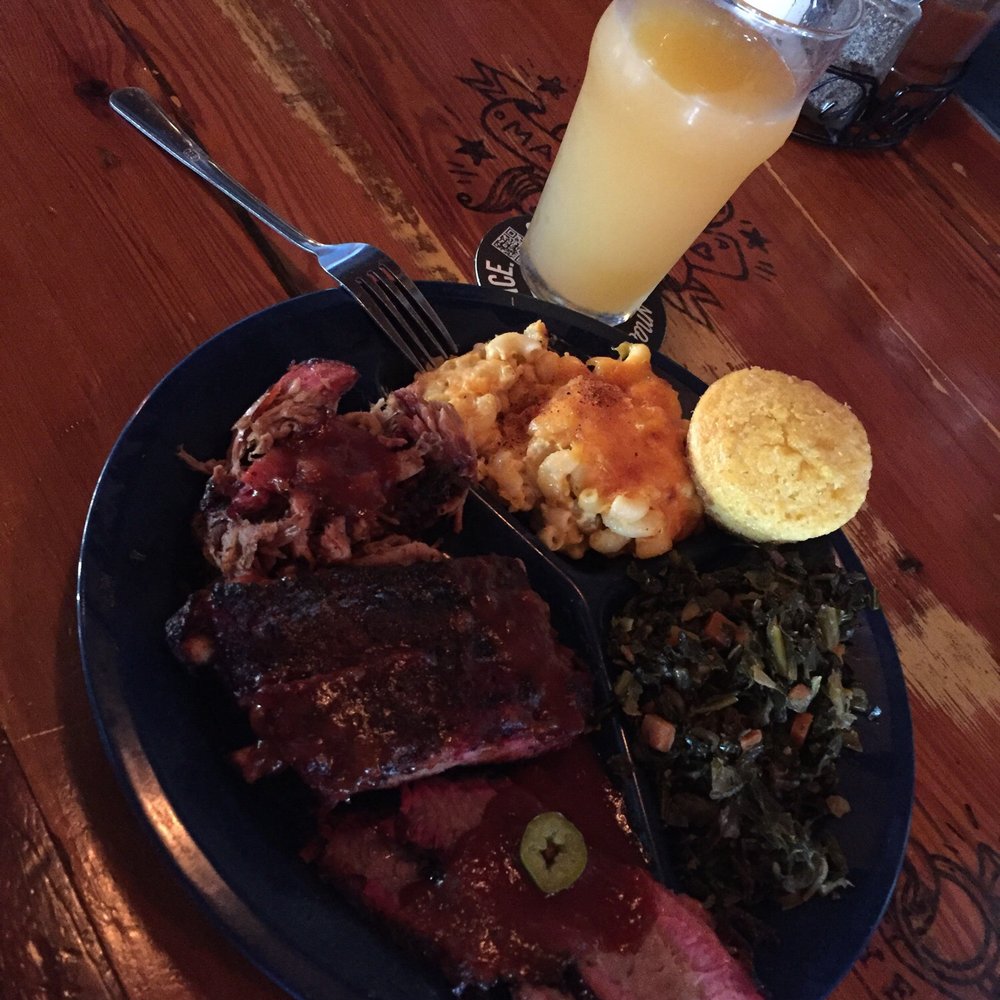 Dinosaur Bar-B-Que - The triple plate - brisket, ribs, pork and sides of your choice. Slam dunk! - Barbeque Near Me - Troy, New York