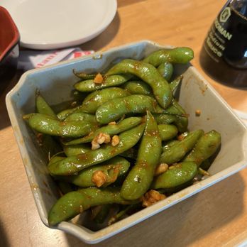 Mihana Restaurant - 16. Spicy Garlic Edamame - Japanese Near Me - Manteca, California