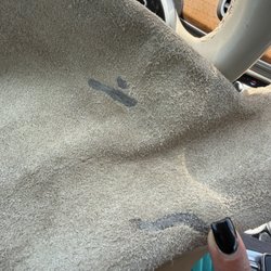 He said glue flew onto the boot and couldn't remove it. Just sloppy and ruined my boots. It doesn't even look suede anymore
