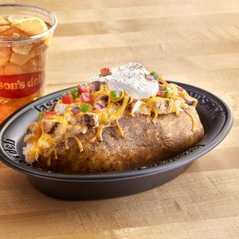 Jason's Deli - a loaded baked potato and a drink - Salad Near Me - Roanoke, Texas Jason's Deli - a loaded baked potato and a drink - Salad Near Me - Roanoke, Texas