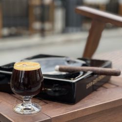Cigars On 5th - Espresso Martini paired with a maduro house cigar
