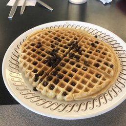 Waffle with chocolate chips Waffle with chocolate chips