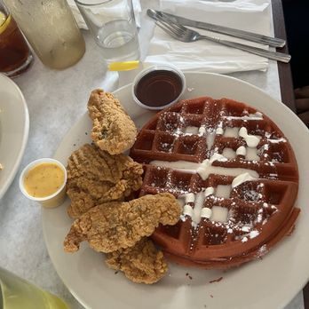 Pretty Toni's Cafe - Red Velvet Waffle & Chicken Plate - Soul Food Near Me - Valley Stream, New York Pretty Toni's Cafe - Red Velvet Waffle & Chicken Plate - Soul Food Near Me - Valley Stream, New York