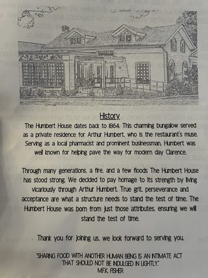 Menu photo 4 Humbert House Clarence, NY Menu photo 4 Humbert House Clarence, NY