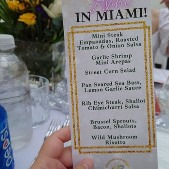 AA Eventos - Our menu for my friend's proposal dinner - Personal Chefs Near Me - Hallandale Beach, Florida