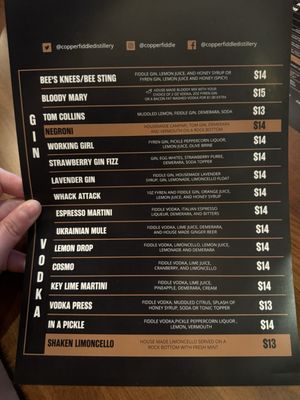 Menu photo 4 Copper Fiddle Distillery Lake Zurich, IL Menu photo 4 Copper Fiddle Distillery Lake Zurich, IL