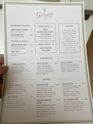 Menu photo 4 Greenery Nashville, TN