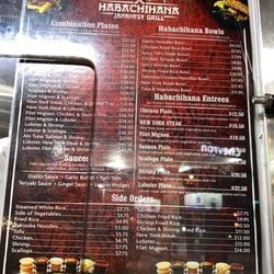 Habachihana Grill Food Truck - Menu