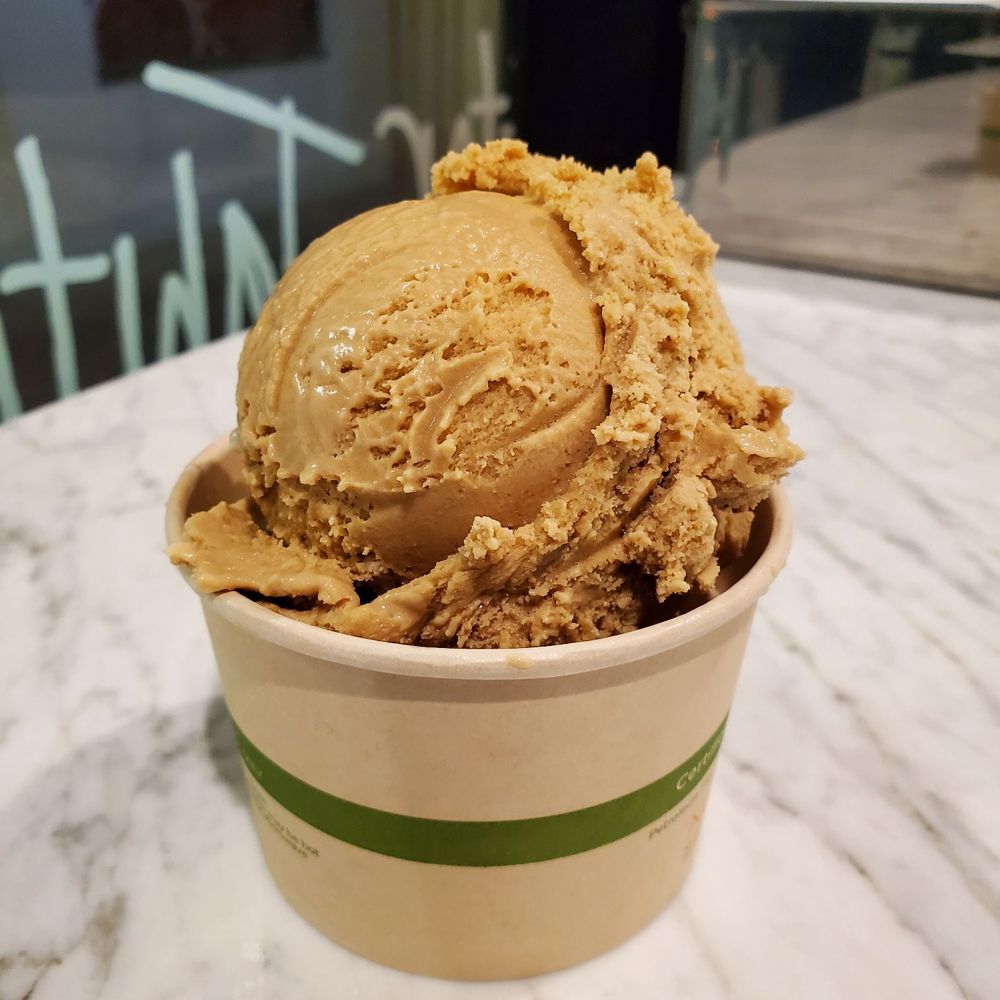 Humphry Slocombe Pruneyard - Double Cup ($8.50) with Vietnamese coffee visible on top - Ice Cream & Frozen Yogurt Near Me - Campbell, California