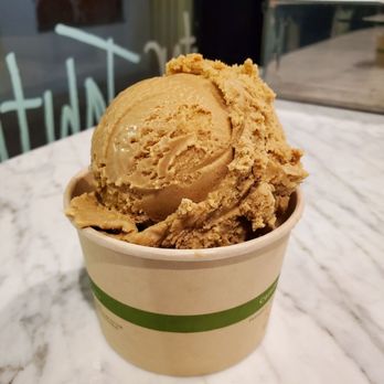 Humphry Slocombe Pruneyard - Double Cup ($8.50) with Vietnamese coffee visible on top - Ice Cream & Frozen Yogurt Near Me - Campbell, California