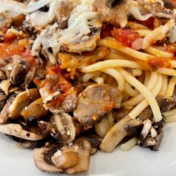Asked for no meatballs on my spaghetti so they added LOTS of yummy mushrooms per my request!